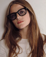 Decade - Big Earl 50s Sunglasses - Gloss Black / Blue