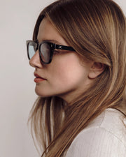Decade - Big Earl 50s Sunglasses - Gloss Black / Blue