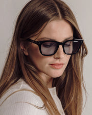 Decade - Big Earl 50s Sunglasses - Gloss Black / Blue