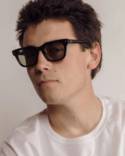 Decade - Big Earl 50s Sunglasses - Gloss Black / Green