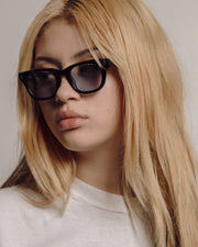 Decade - Earl 50s Sunglasses - Gloss Black / Blue