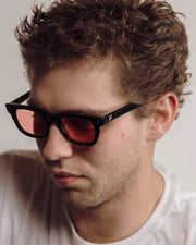 Decade - Earl 50s Sunglasses - Gloss Black / Red