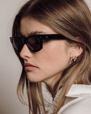 Decade - Milton 60s Sunglasses - Gloss Black / Grey - POLARIZED