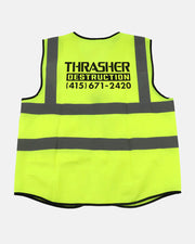 Thrasher - Destruction Safety Vest - Safety Green - Board Of Missoula