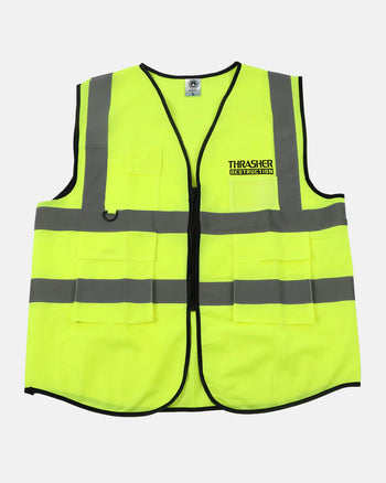 Thrasher - Destruction Safety Vest - Safety Green - Board Of Missoula