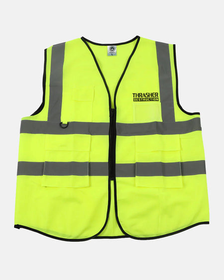 Thrasher - Destruction Safety Vest - Safety Green - Board Of Missoula