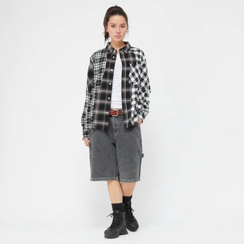 Dime - Triple Plaid Shirt - Black