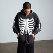 Huf - Facehugger Washed Zip Hoodie - Vintage Black