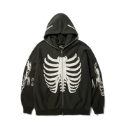 Huf - Facehugger Washed Zip Hoodie - Vintage Black