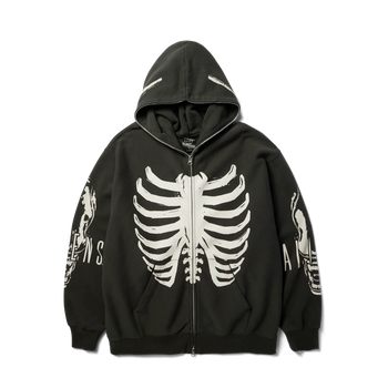 Huf - Facehugger Washed Zip Hoodie - Vintage Black