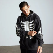 Huf - Facehugger Washed Zip Hoodie - Vintage Black