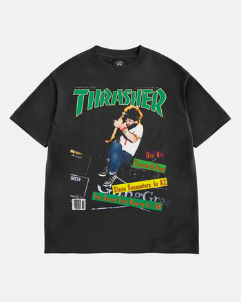 Thrasher - February 1987 Vintage T-Shirt - Black - Board Of Missoula