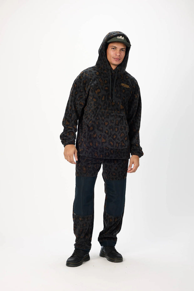 Airblaster - Fleece Hoodie - Black Leopard