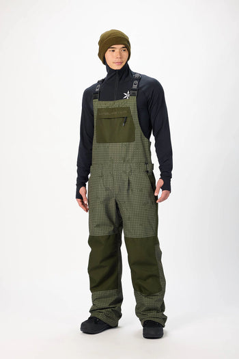 Airblaster - Freedom Snowboard Bib 2027 - Olive Grid