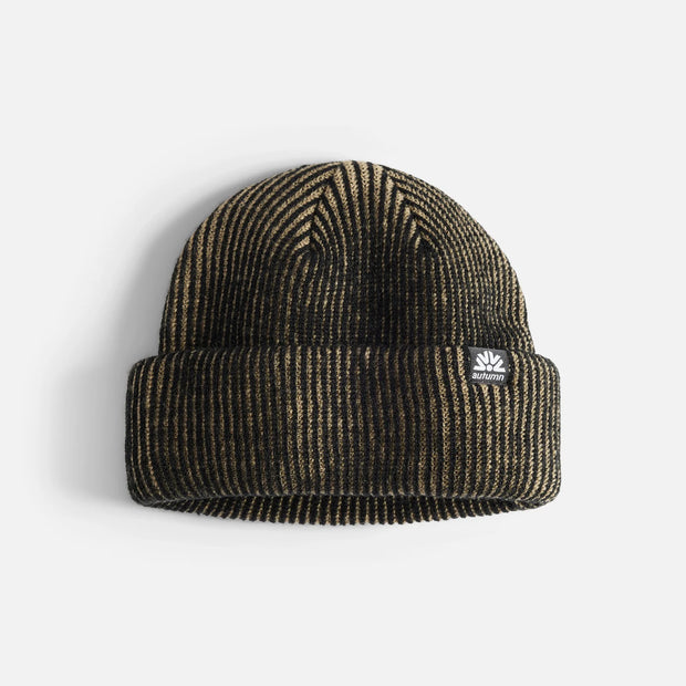 Autumn - Cord Double Roll Beanie - Chinchilla