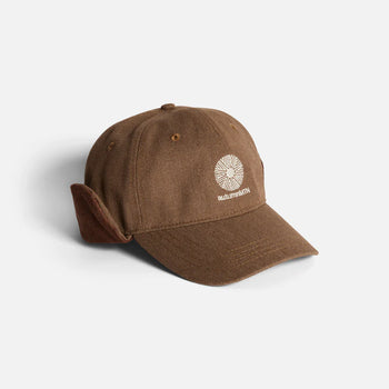 Autumn - Washed Canvas Flap Cap - Brown