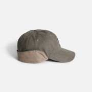 Autumn - Washed Canvas Flap Cap - Pebble