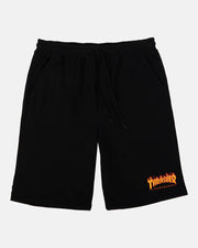 Thrasher - Flames P.E. Shorts - Black / Flame