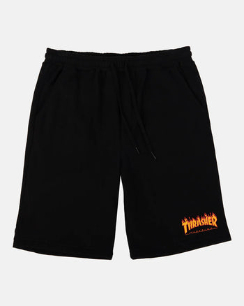 Thrasher - Flames P.E. Shorts - Black / Flame