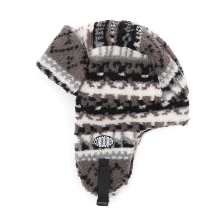 Corduroy - Fleece Trapper Hat - Grey