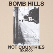GX1000 - Bomb Hills Not Countries Hoodie - Sand / Black Font - Board Of Missoula