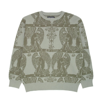 GX1000 - Jacquard Knit Angel Sweater - Grey / Green
