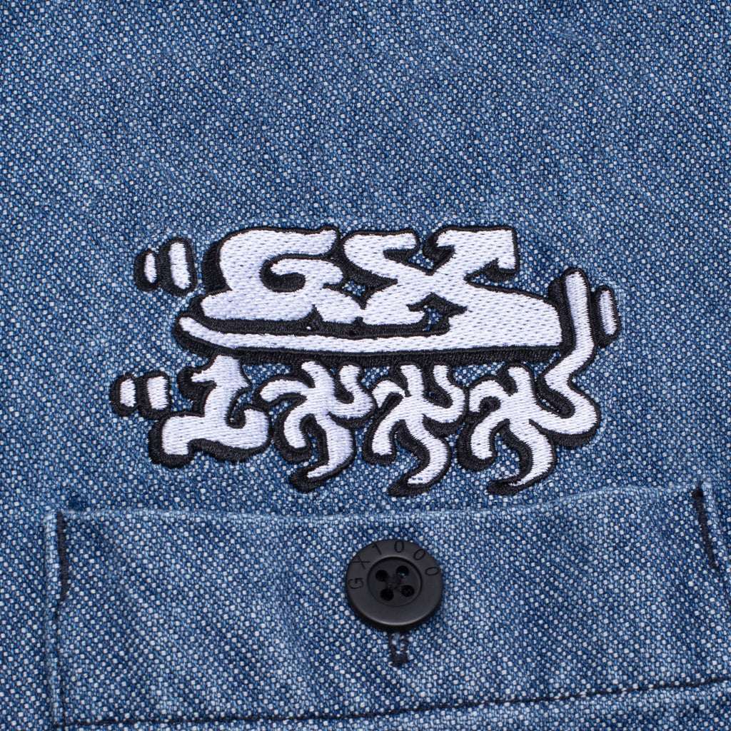 GX1000 プラック　デニム　Lサイズ GX1000 BAGGY PANT / DARK BLUE WASH (ジーエックスセン パンツ