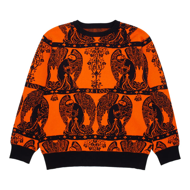 GX1000 - Jacquard Crewneck Sweater - Orange