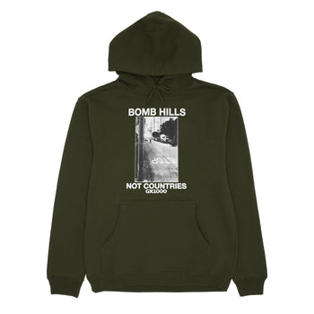 GX1000 - Bomb Hills Hoodie - Green / White Font - Board Of Missoula