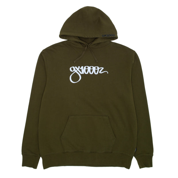 GX1000 - Script Hoodie - Military Green - Board Of Missoula