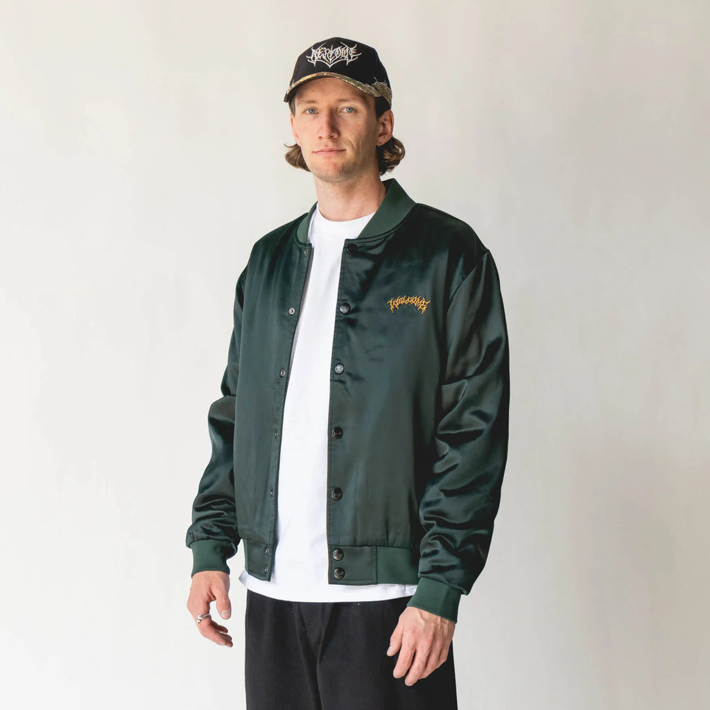 Welcome - Venom Satin Bomber Jacket - Pine – Board Of Missoula