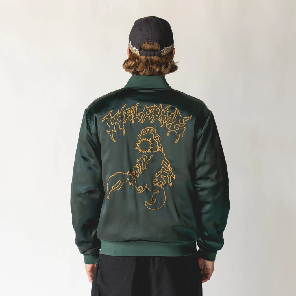 Welcome - Venom Satin Bomber Jacket - Pine – Board Of Missoula