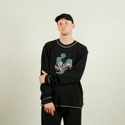 Welcome - Scan Contrast Stitch Thermal - Black