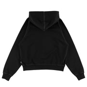 Welcome - Vamp Cropped Zip Stud Hoodie - Black