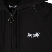 Welcome - Vamp Cropped Zip Stud Hoodie - Black