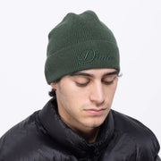 Dime - Cursive Wool Fold Beanie - Forest