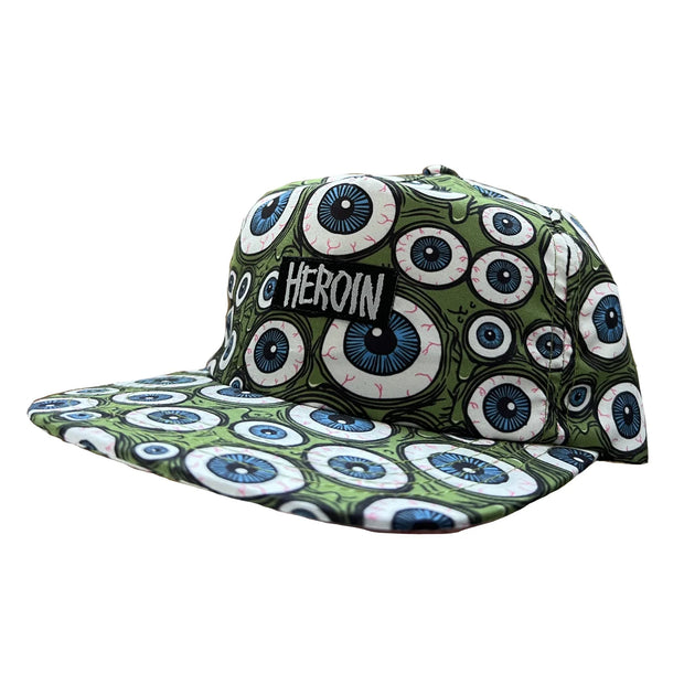 Heroin - Eyes Olive Snapback Hat - Olive