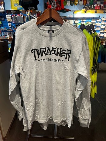 Thrasher - Thrash & Destroy Longsleeve T-Shirt - Grey