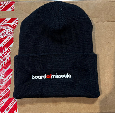 Board of Missoula - Embroidered Beanie - Black