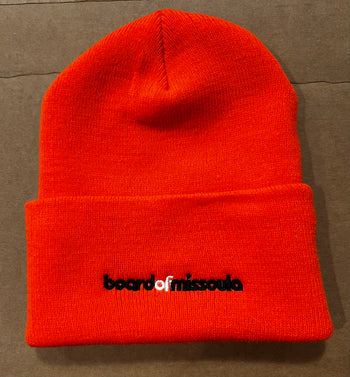 Board of Missoula - Embroidered Beanie - Blaze Orange