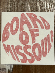 Board of Missoula - Fisheye Die Cut Sticker 6"