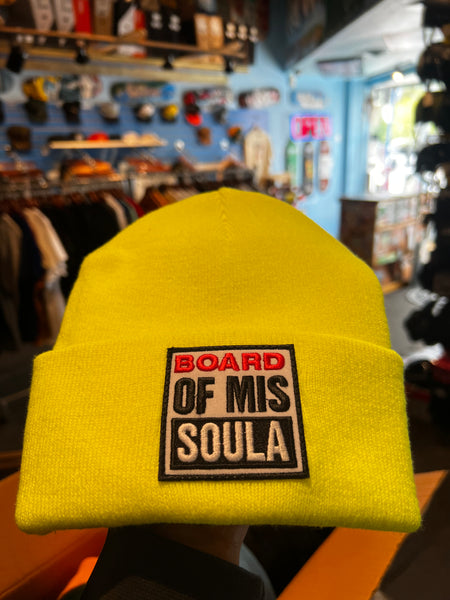 Board of Missoula - Vision Patch Beanie - Safety Yellow
