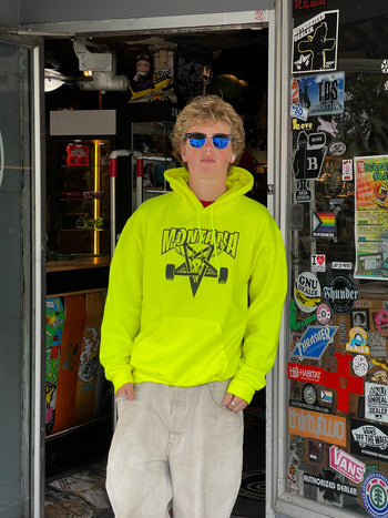 Board of Missoula - Skate Elk Hooded Sweatshirt - Hi-Vis Orange and Hi-Vis Green - Limited Edition