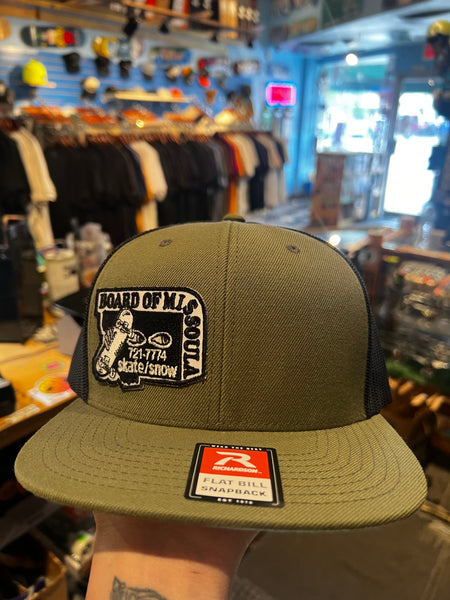 Board of Missoula - Crimestopper Patch Trucker Hat - Army Green