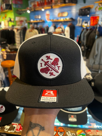 MSA - MITM Red Patch Trucker Hat - Black / White