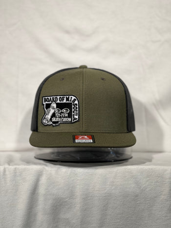 Board of Missoula - Crimestopper Patch Trucker Hat - Army Green