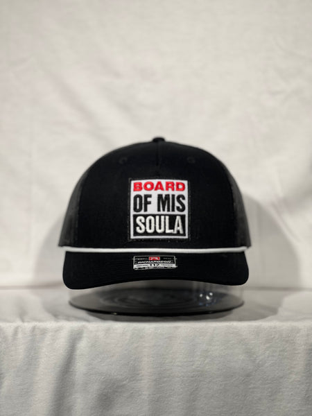 Board of Missoula -Vision Patch 5 Panel Rope Hat - Black