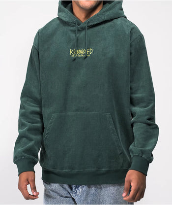 Krooked - Eyes Corduroy Hoodie - Green