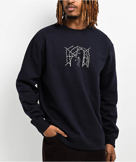 Krooked - Greetings Crewneck Sweater - Navy