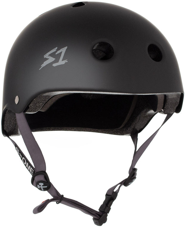 S1 Helmet Co - Lifer Helmet -  Black Matte / Grey Straps